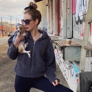 Express Charcoal Sherpa Jacket